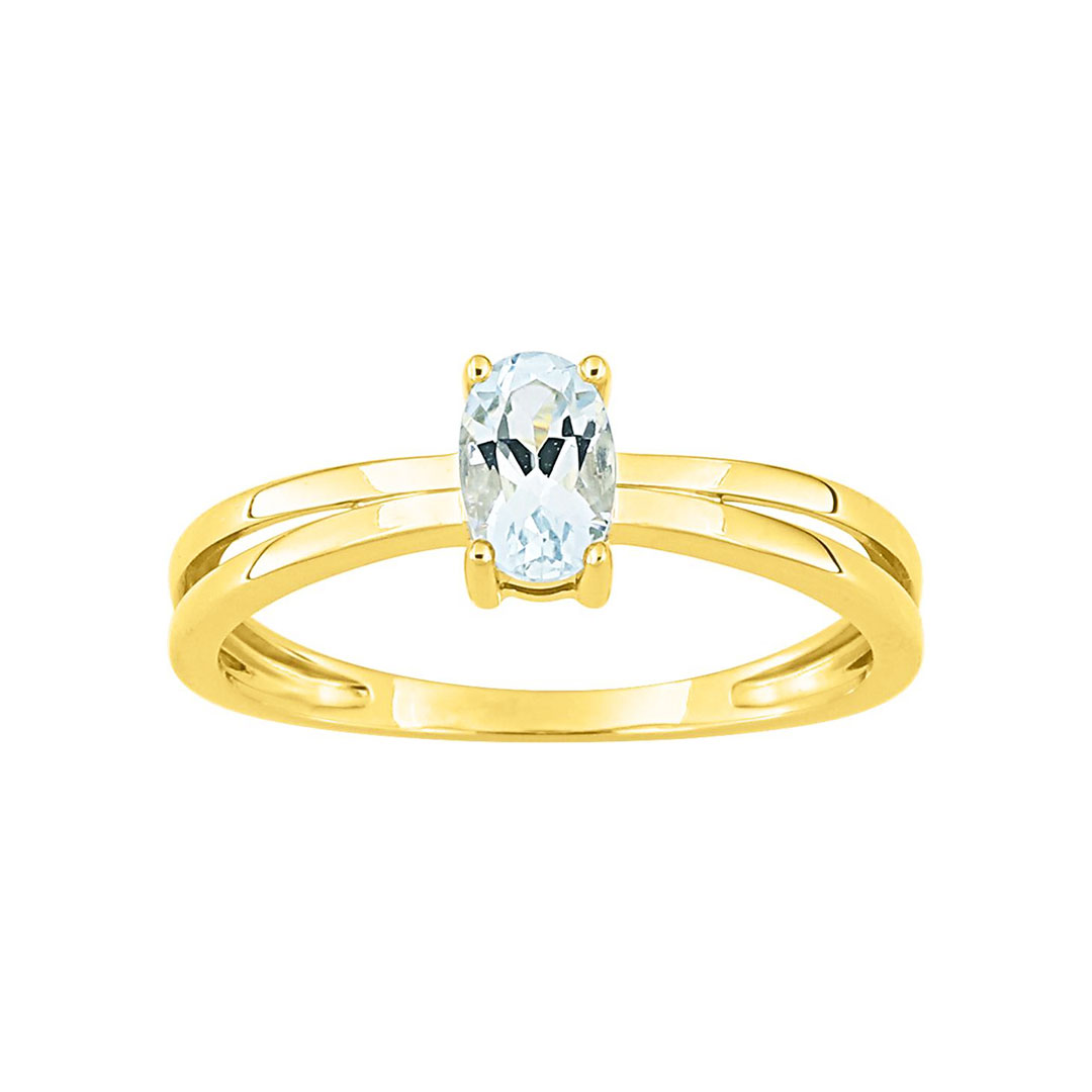 Bague Aigue Marine Diamant