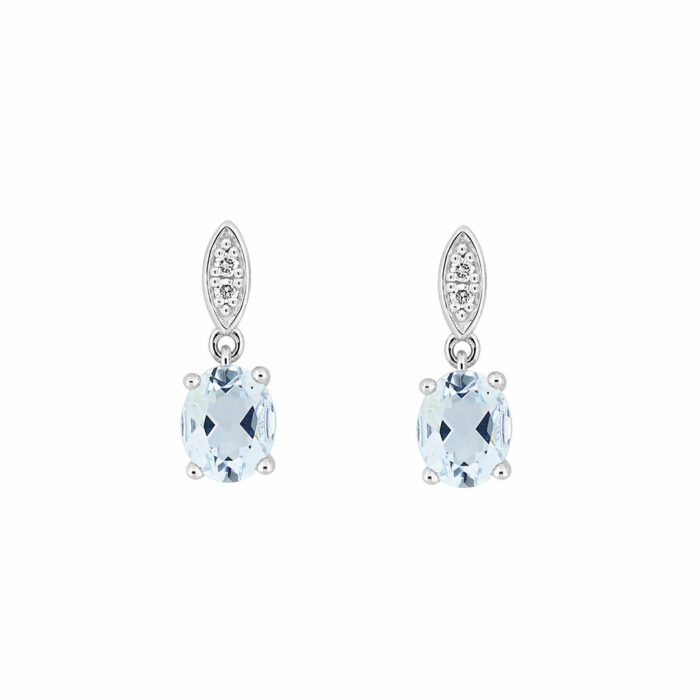 Boucles Aigue-Marine Diamants