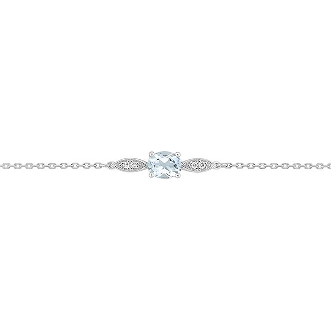bracelet-aigue-marine-47261 Boucles d'oreilles Aigue Marine Diamant