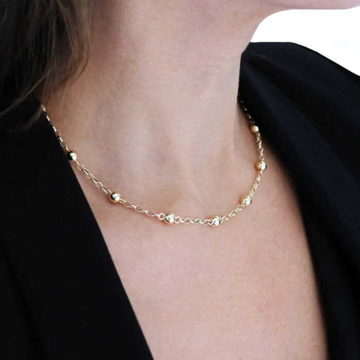 Collier Boule Or