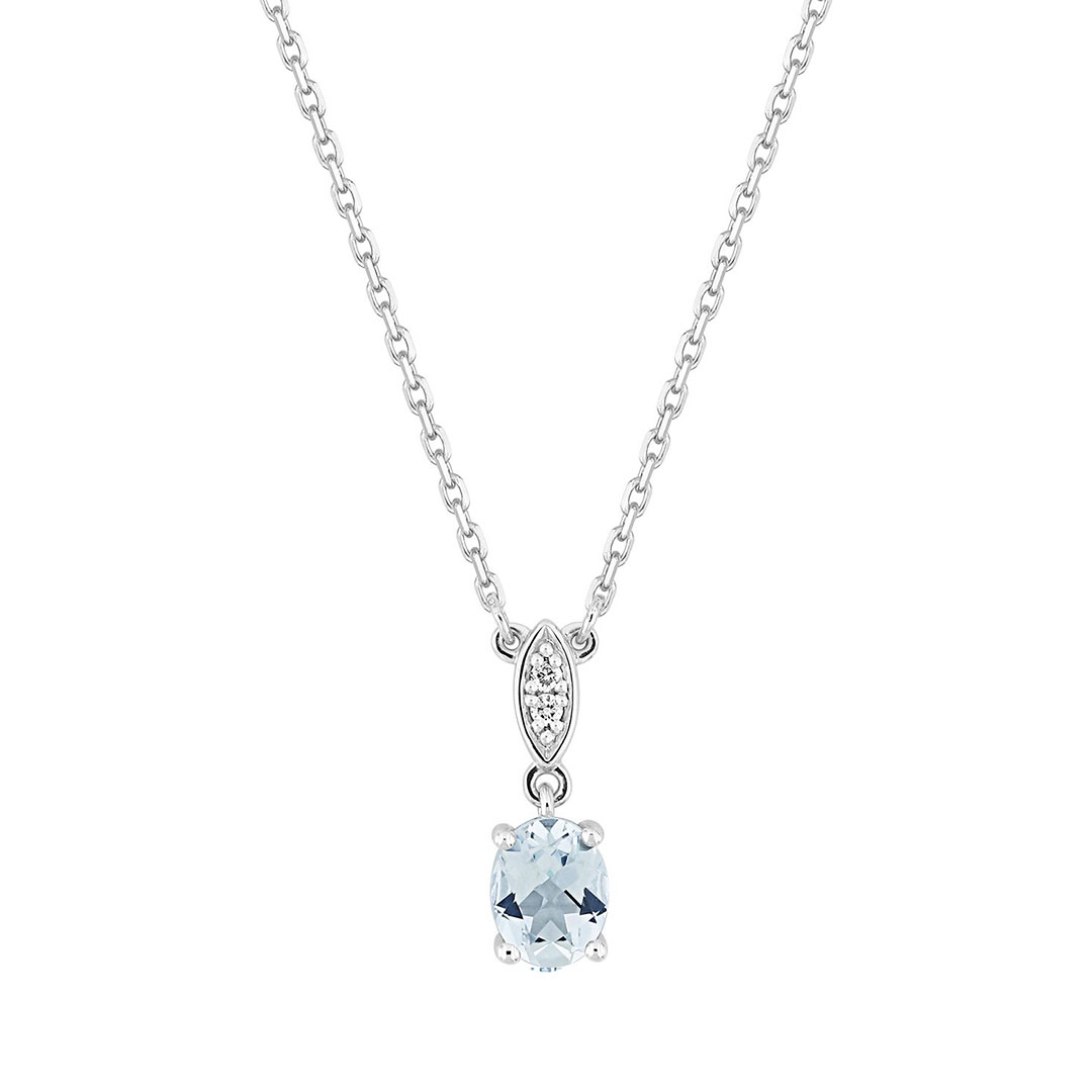 Collier Aigue Marine Diamant