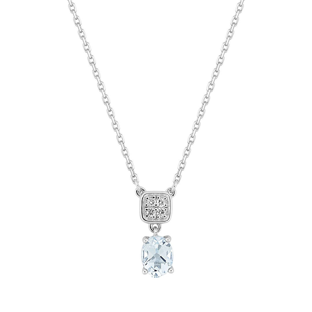 Collier Aigue Marine Diamant