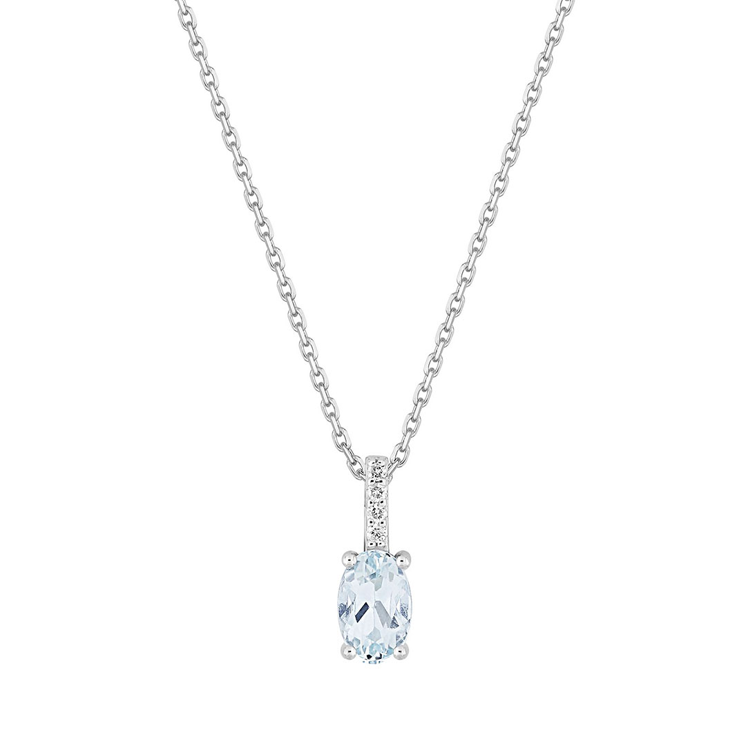 Collier Aigue Marine Diamant