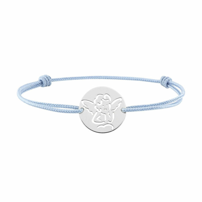 bracelet cordon enfant ange or blanc