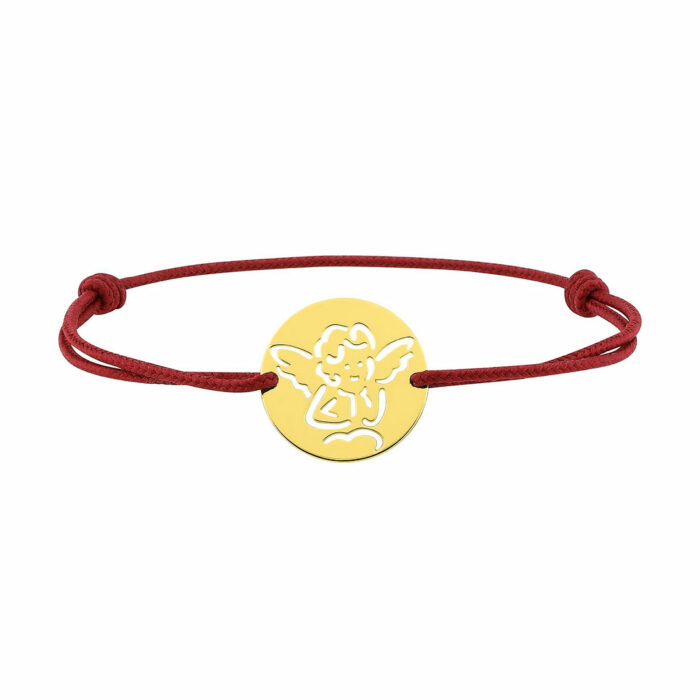 bracelet cordon enfant ange or jaune