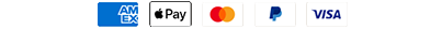 Moyens de paiement : Apple Pay, Google Pay, Paypal, American Express, Visa, Mastercard