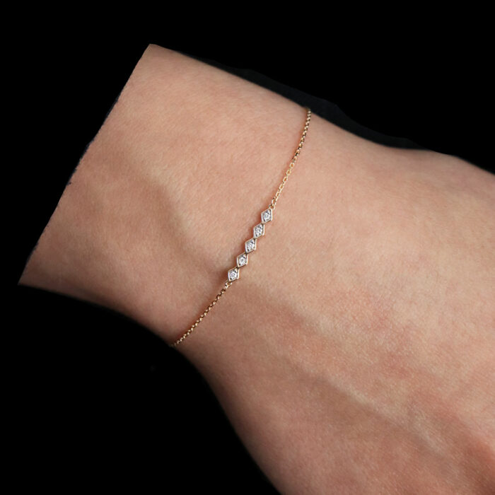 Bracelet Or Jaune Diamant