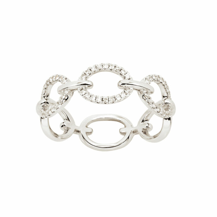 Bague Maillon Ovale DIamant