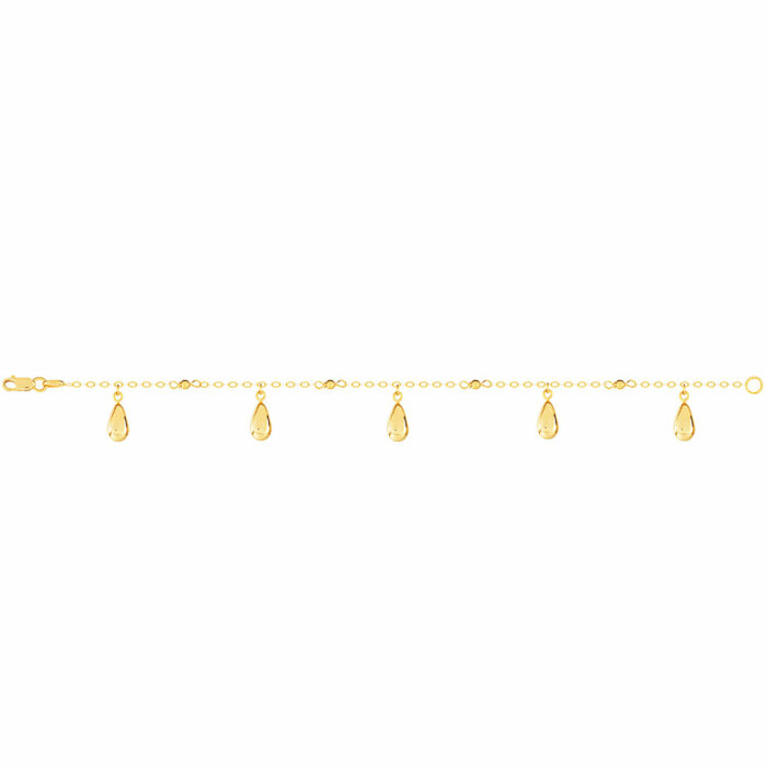 Bracelet pampilles gouttes or