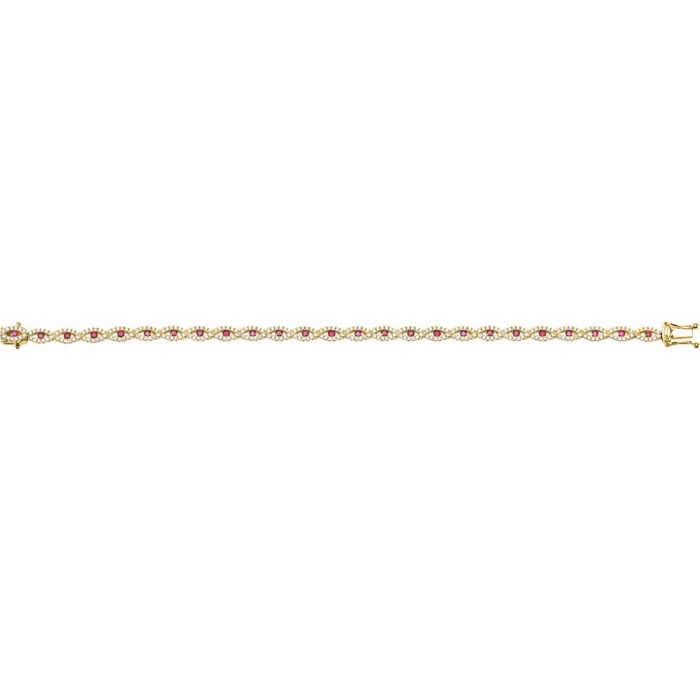 Bracelet Riviere Rubis Or Jaune