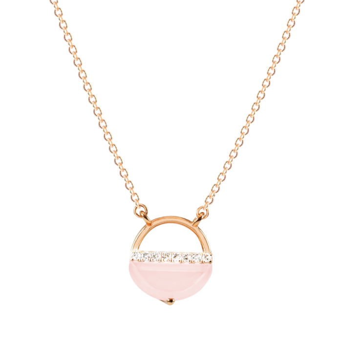 Collier quartz rose