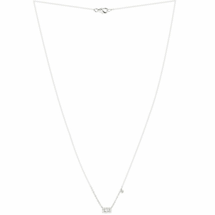 Collier rectangle diamant