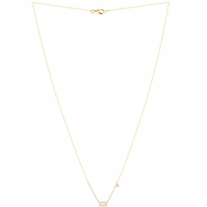 Collier rectangle diamant