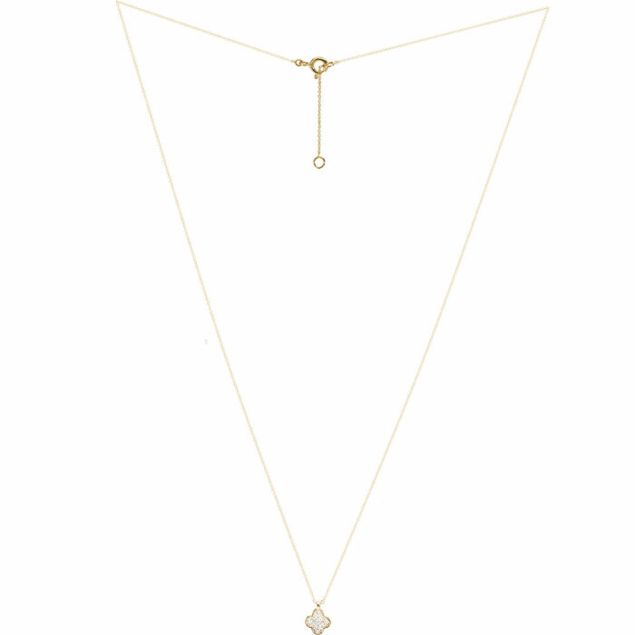 COllier trefle diamant