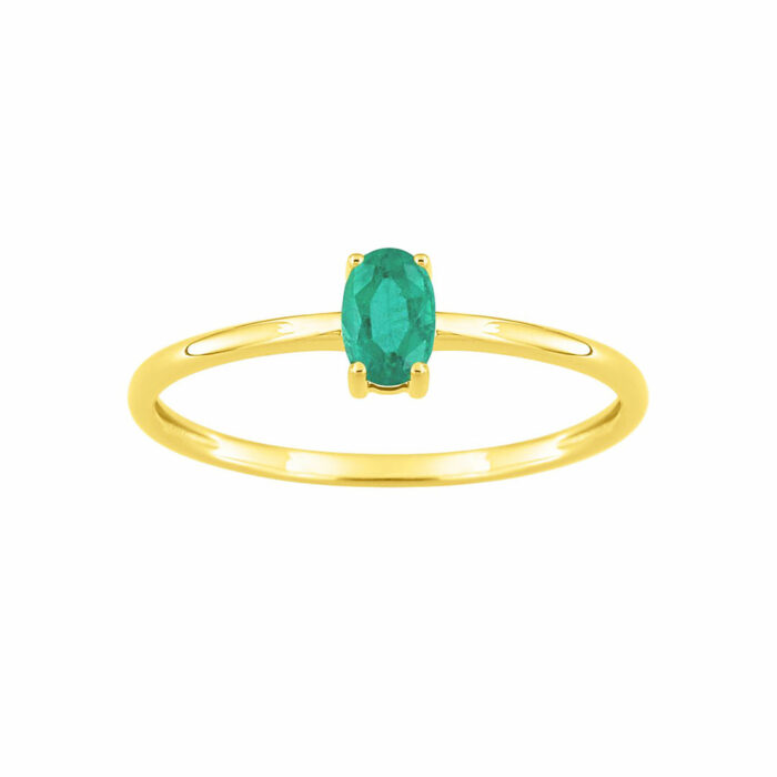 bague emeraude ovale