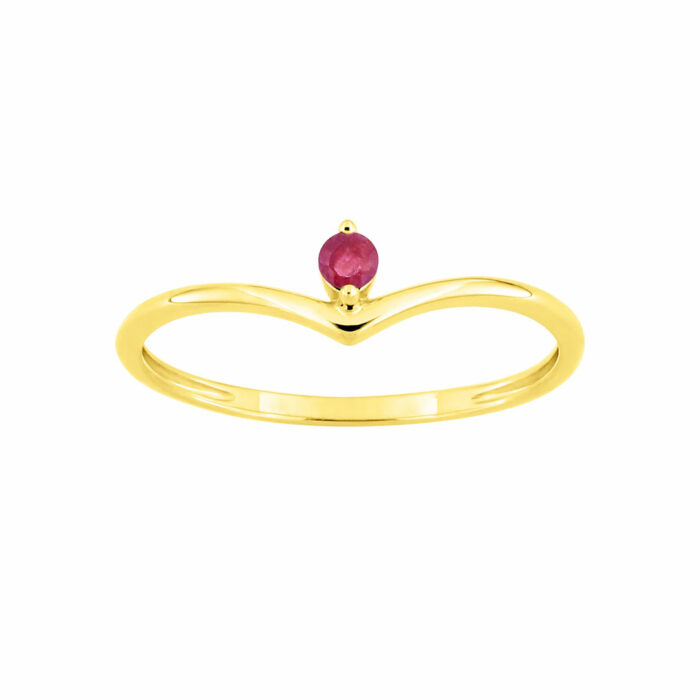 bague fine rubis