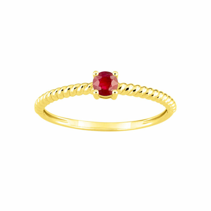 solitaire rubis or jaune