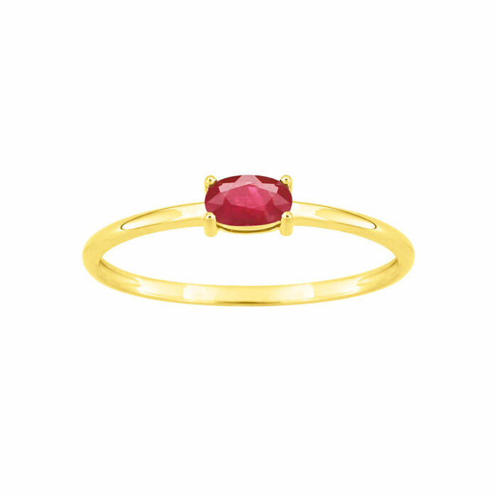 bague rubis ovale
