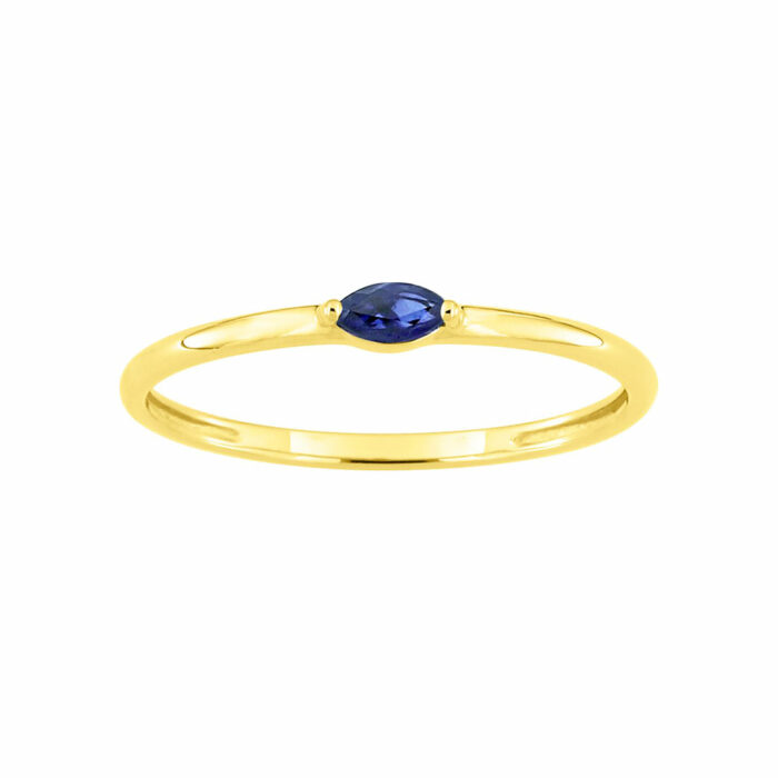 bague or jaune saphir