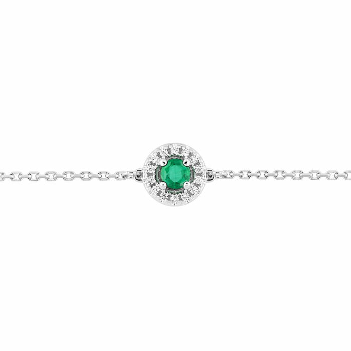 bracelet luxe emeraude diamant
