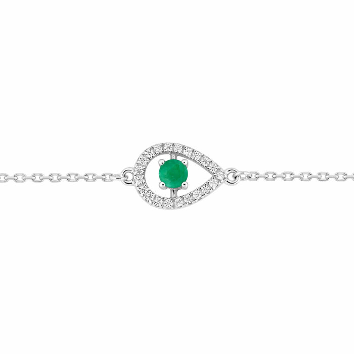 bracelet luxe emeraude diamant