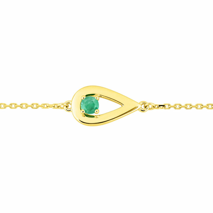 bracelet emeraude or