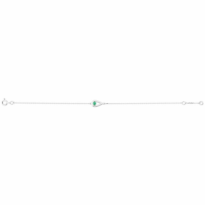 bracelet emeraude or blanc