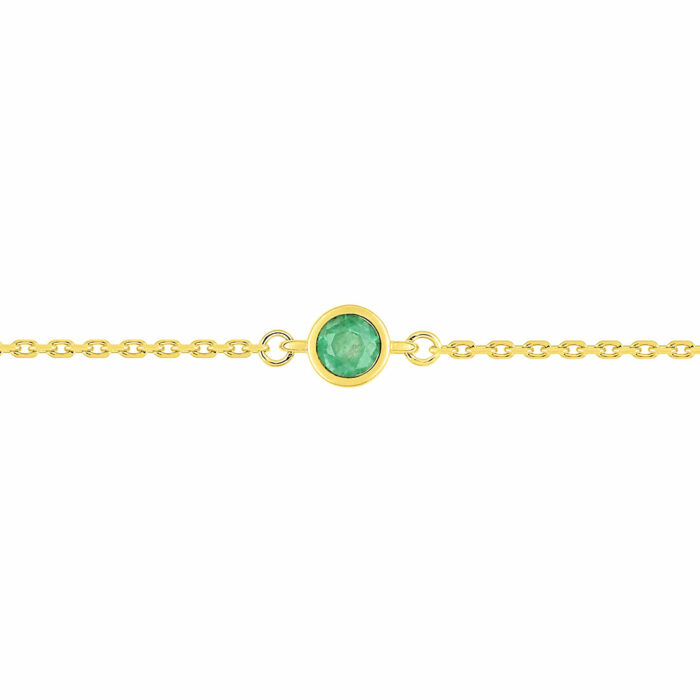 bracelet emeraude or