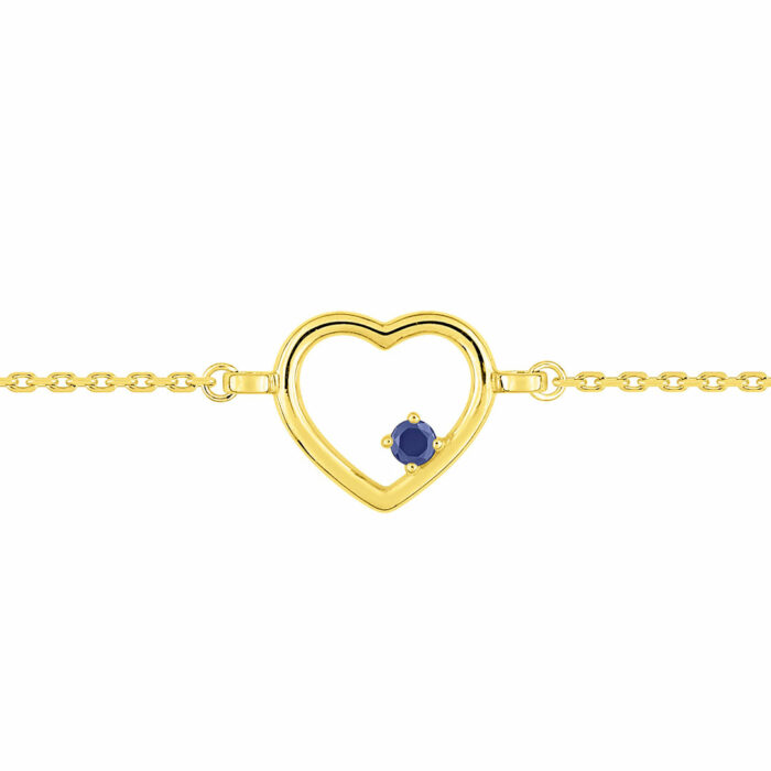 Bracelet coeur saphir