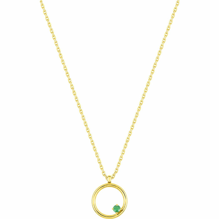 Collier cercle emeraude
