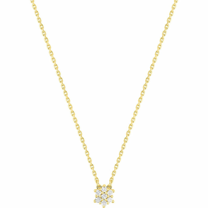 collier fleur diamant