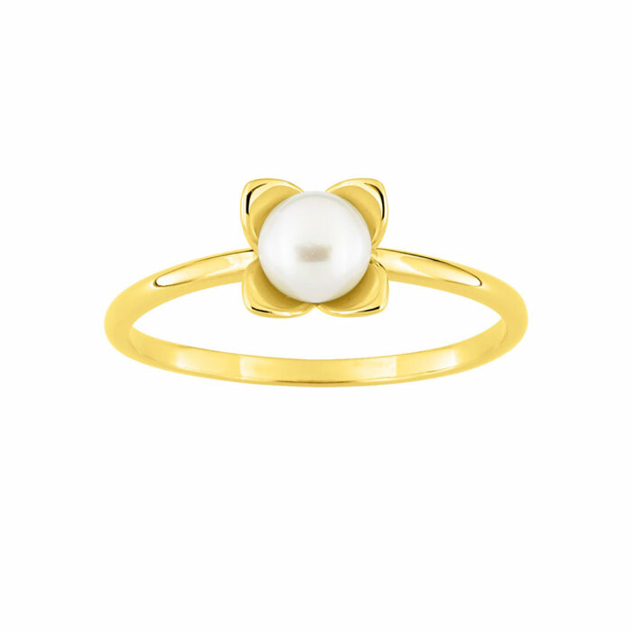 bague fleur de perle