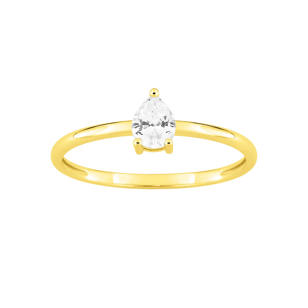 Bague diamant poire