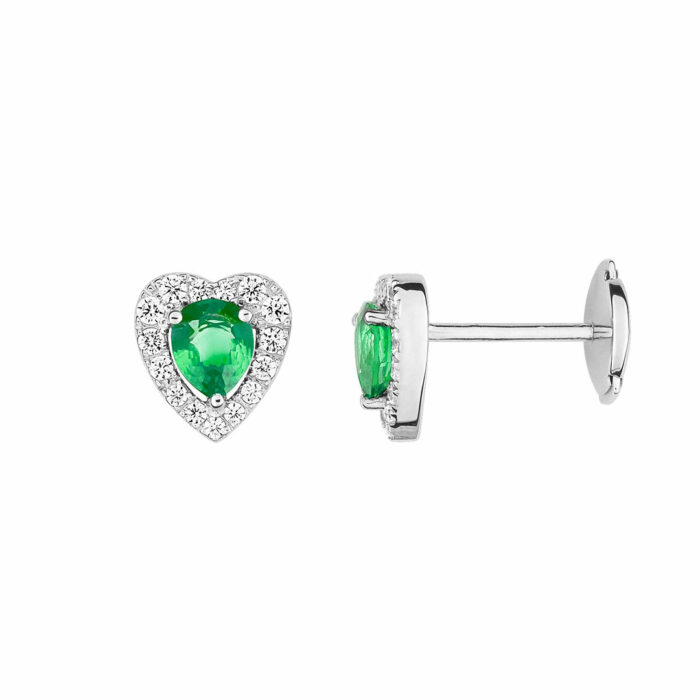 Boucles d'Oreilles Coeur Rubis – Image 2