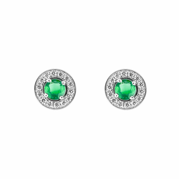 Boucles d'oreilles emeraude