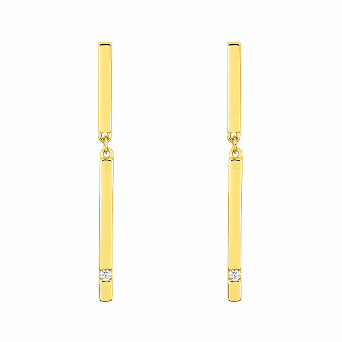 Pendantes Diamant or jaune