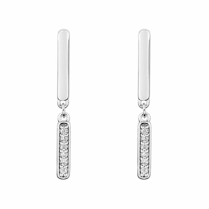 Pendantes Diamant or Blanc
