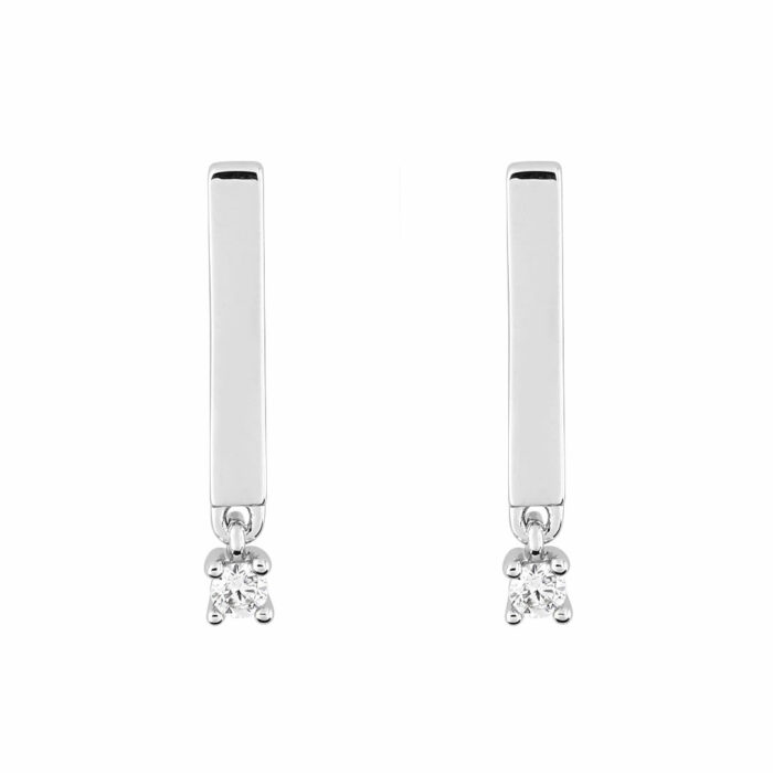 Pendantes Diamant or blanc
