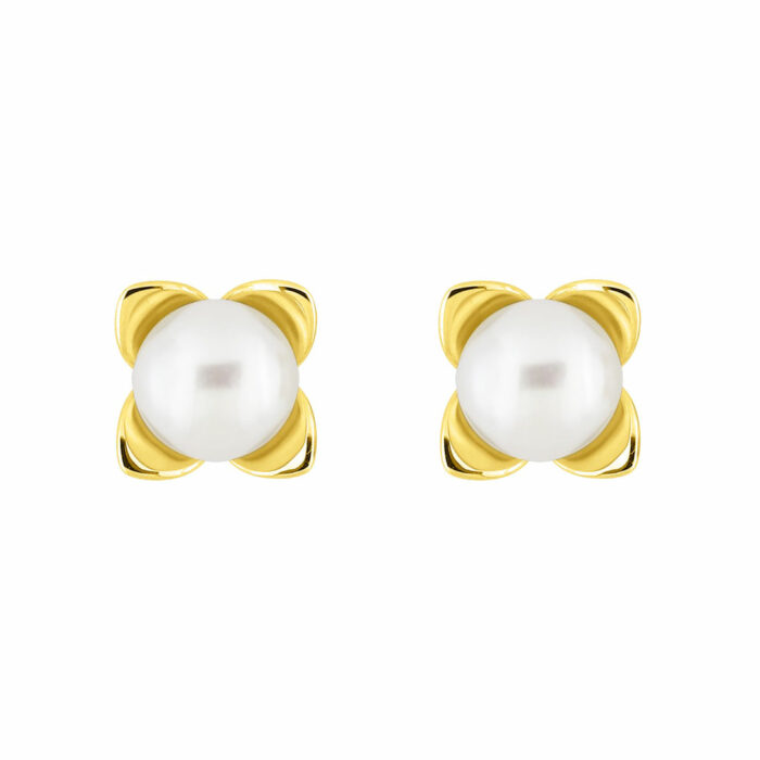 Boucles perle culture or