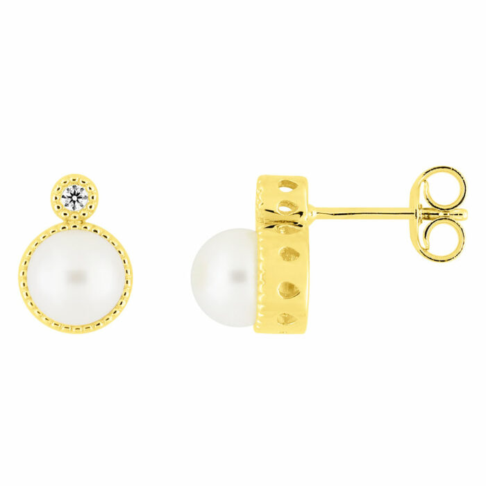 puces d'oreilles perle