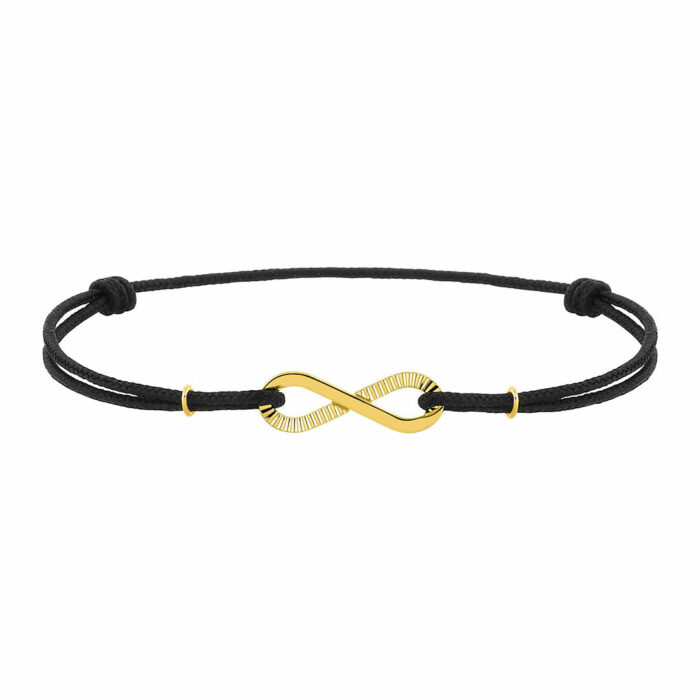 Bracelet cordon infini or