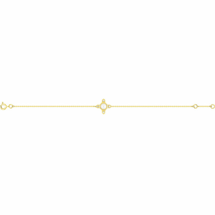 Bracelet Perle Diamant Or