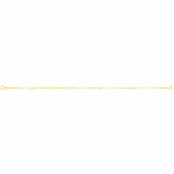 bracelet perle or jaune