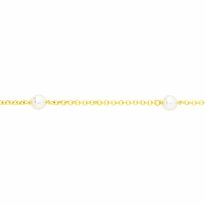 bracelet perle or jaune