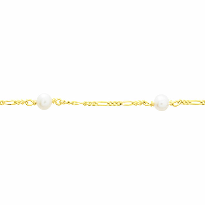 bracelet perle or jaune