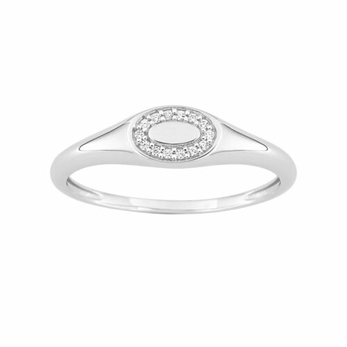 chevalière femme diamant or blanc