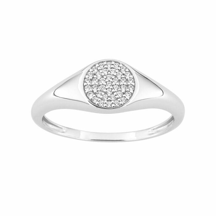 chevalière femme diamant