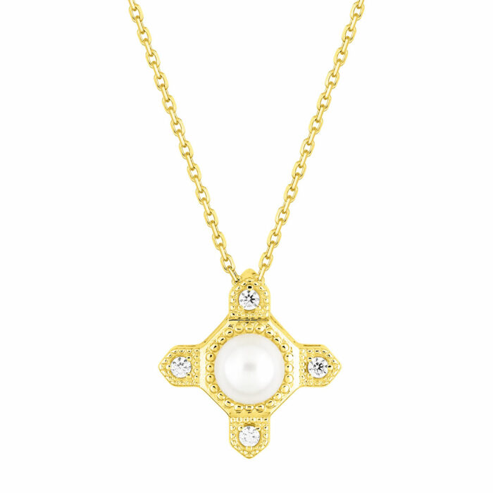collier perle or