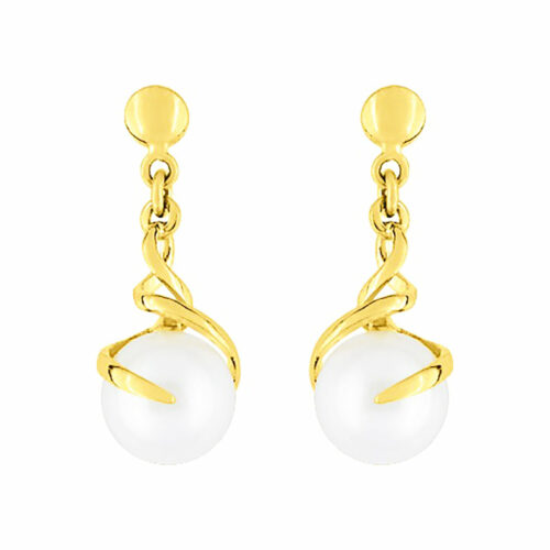 boucles perle or