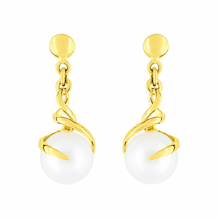 boucles perle or
